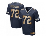 Men's Nike Dallas Cowboys #72 Travis Frederick Limited Navy Gold Team Color NFL Jersey