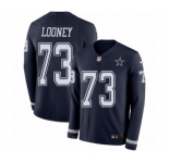 Men's Nike Dallas Cowboys #73 Joe Looney Limited Navy Blue Therma Long Sleeve NFL Jersey