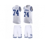 Men's Nike Dallas Cowboys #74 Bob Lilly Limited White Tank Top Suit NFL Jersey