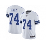 Men's Nike Dallas Cowboys #74 Bob Lilly Vapor Untouchable Limited White NFL Jersey