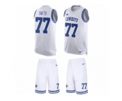 Men's Nike Dallas Cowboys #77 Tyron Smith Limited White Tank Top Suit NFL Jersey