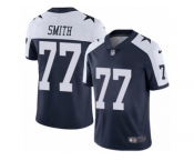 Men's Nike Dallas Cowboys #77 Tyron Smith Vapor Untouchable Limited Navy Blue Throwback Alternate NFL Jersey