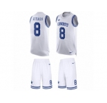 Men's Nike Dallas Cowboys #8 Troy Aikman Limited White Tank Top Suit NFL Jersey