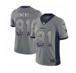 Men's Nike Dallas Cowboys #81 Terrell Owens Limited Gray Rush Drift Fashion NFL Jersey