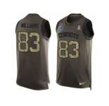 Men's Nike Dallas Cowboys #83 Terrance Williams Limited Green Salute to Service Tank Top NFL Jersey