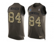 Men's Nike Dallas Cowboys #84 Jay Novacek Limited Green Salute to Service Tank Top NFL Jersey