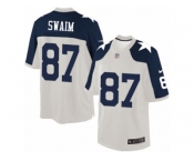 Men's Nike Dallas Cowboys #87 Geoff Swaim Limited White Throwback Alternate NFL Jersey
