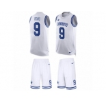 Men's Nike Dallas Cowboys #9 Tony Romo Limited White Tank Top Suit NFL Jersey