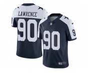 Men's Nike Dallas Cowboys #90 Demarcus Lawrence Vapor Untouchable Limited Navy Blue Throwback Alternate NFL Jersey