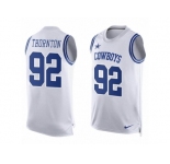 Men's Nike Dallas Cowboys #92 Cedric Thornton Limited White Player Name & Number Tank Top NFL Jersey