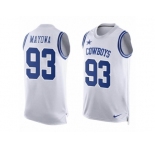 Men's Nike Dallas Cowboys #93 Benson Mayowa Limited White Player Name & Number Tank Top NFL Jersey