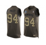 Men's Nike Dallas Cowboys #94 Charles Haley Limited Green Salute to Service Tank Top NFL Jersey