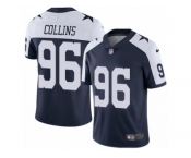 Men's Nike Dallas Cowboys #96 Maliek Collins Vapor Untouchable Limited Navy Blue Throwback Alternate NFL Jersey