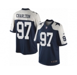 Men's Nike Dallas Cowboys #97 Taco Charlton Limited Navy Blue Throwback Alternate NFL Jersey