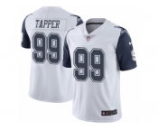 Men's Nike Dallas Cowboys #99 Charles Tapper Limited White Rush NFL Jersey