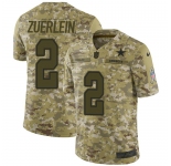 Nike Cowboys #2 Greg Zuerlein Camo Men's Stitched NFL Limited 2018 Salute To Service Jersey