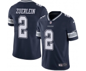 Nike Cowboys #2 Greg Zuerlein Navy Blue Team Color Men's Stitched NFL Vapor Untouchable Limited Jersey