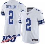 Nike Cowboys #2 Greg Zuerlein White Men's Stitched NFL 100th Season Vapor Untouchable Limited Jersey