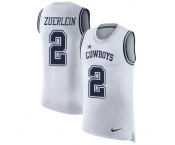 Nike Cowboys #2 Greg Zuerlein White Men's Stitched NFL Limited Rush Tank Top Jersey