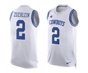 Nike Cowboys #2 Greg Zuerlein White Team Color Men's Stitched NFL Limited Tank Top Jersey