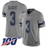 Nike Cowboys #3 Garrett Gilbert Gray Men's Stitched NFL Limited Inverted Legend 100th Season Jersey
