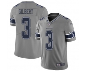 Nike Cowboys #3 Garrett Gilbert Gray Men's Stitched NFL Limited Inverted Legend Jersey