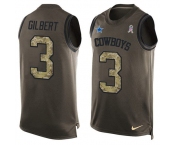 Nike Cowboys #3 Garrett Gilbert Green Men's Stitched NFL Limited Salute To Service Tank Top Jersey