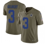 Nike Cowboys #3 Garrett Gilbert Olive Men's Stitched NFL Limited 2017 Salute To Service Jersey