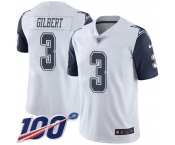 Nike Cowboys #3 Garrett Gilbert White Men's Stitched NFL Limited Rush 100th Season Jersey