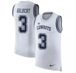 Nike Cowboys #3 Garrett Gilbert White Men's Stitched NFL Limited Rush Tank Top Jersey