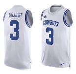 Nike Cowboys #3 Garrett Gilbert White Team Color Men's Stitched NFL Limited Tank Top Jersey