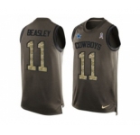 Nike Dallas Cowboys #11 Cole Beasley Green Men's Stitched NFL Limited Salute To Service Tank Top Jersey