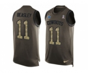 Nike Dallas Cowboys #11 Cole Beasley Green Men's Stitched NFL Limited Salute To Service Tank Top Jersey
