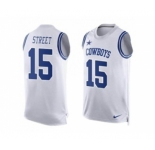 Nike Dallas Cowboys #15 Devin Street White Men's Stitched NFL Limited Tank Top Jersey