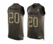 Nike Dallas Cowboys #20 Darren McFadden Green Men's Stitched NFL Limited Salute To Service Tank Top Jersey