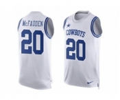 Nike Dallas Cowboys #20 Darren McFadden White Men's Stitched NFL Limited Tank Top Jersey