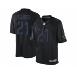 Nike Dallas Cowboys #21 Ezekiel Elliott Black Men's Stitched NFL Impact Limited Jersey