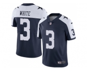 Nike Dallas Cowboys #3 Mike White Navy Blue Thanksgiving Men Stitched NFL Vapor Untouchable Limited Throwback Jersey