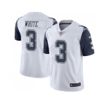 Nike Dallas Cowboys #3 Mike White White Men Stitched NFL Limited Rush Jersey