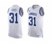 Nike Dallas Cowboys #31 Byron Jones White Men's Stitched NFL Limited Tank Top Jersey