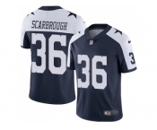 Nike Dallas Cowboys #36 Bo Scarbrough Navy Blue Thanksgiving Men Stitched NFL Vapor Untouchable Limited Throwback Jersey