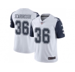 Nike Dallas Cowboys #36 Bo Scarbrough White Men Stitched NFL Limited Rush Jersey