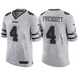 Nike Dallas Cowboys #4 Dak Prescott 2016 Gridiron Gray II Men's NFL Limited Jersey