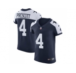 Nike Dallas Cowboys #4 Dak Prescott Navy Blue Thanksgiving Men Stitched NFL Vapor Untouchable Throwback Elite Jersey