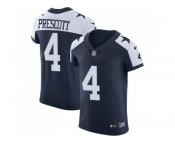 Nike Dallas Cowboys #4 Dak Prescott Navy Blue Thanksgiving Men Stitched NFL Vapor Untouchable Throwback Elite Jersey