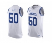 Nike Dallas Cowboys #50 Sean Lee White Men's Stitched NFL Limited Tank Top Jersey