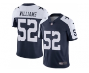 Nike Dallas Cowboys #52 Connor Williams Navy Blue Thanksgiving Men Stitched NFL Vapor Untouchable Limited Throwback Jersey