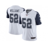 Nike Dallas Cowboys #52 Connor Williams White Men Stitched NFL Limited Rush Jersey