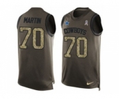 Nike Dallas Cowboys #70 Zack Martin Green Men's Stitched NFL Limited Salute To Service Tank Top Jersey