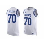 Nike Dallas Cowboys #70 Zack Martin White Men's Stitched NFL Limited Tank Top Jersey